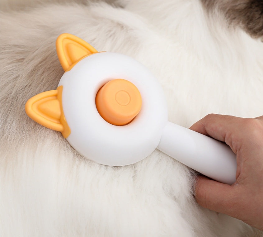 Self-Cleaning Cat Comb & Hair Removal Massage Brush