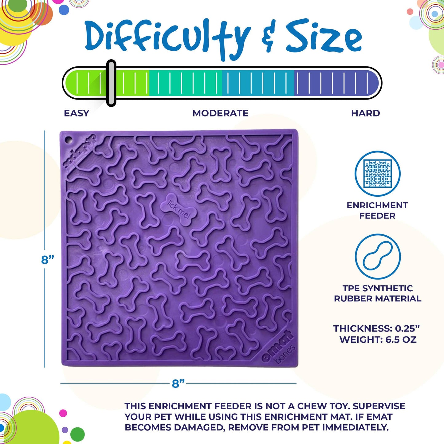 Bones eMat – Enrichment Lick Mat for Dogs and Cats | SodaPup